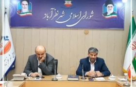 بررسی وضعیت پروژه های عمرانی با حضور شهردار در صحن شورای اسلامی شهر نظرآباد