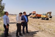 بازدید مهندس کیان شهردار هشتگرد از اجرای عملیات  شهرک کوثر