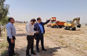 بازدید مهندس کیان شهردار هشتگرد از اجرای عملیات  شهرک کوثر
