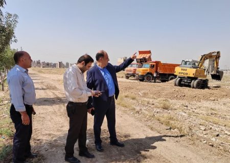 بازدید مهندس کیان شهردار هشتگرد از اجرای عملیات  شهرک کوثر