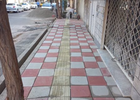 بهسازی پیاده روی معبر پرتردد شهر هشتگرد/ تکمیل مهم ترین تکه از پازل تسهیل تردد شهروندان عزیز